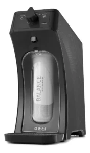 Purificador IBBL E-Due mostrando seu sistema de misturador de temperatura e pés antiderrapantes