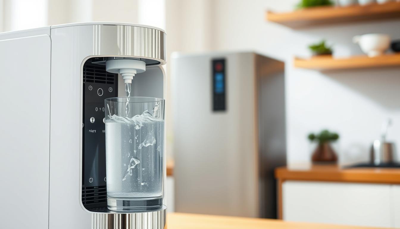 Purificador de água com refrigeração por compressor